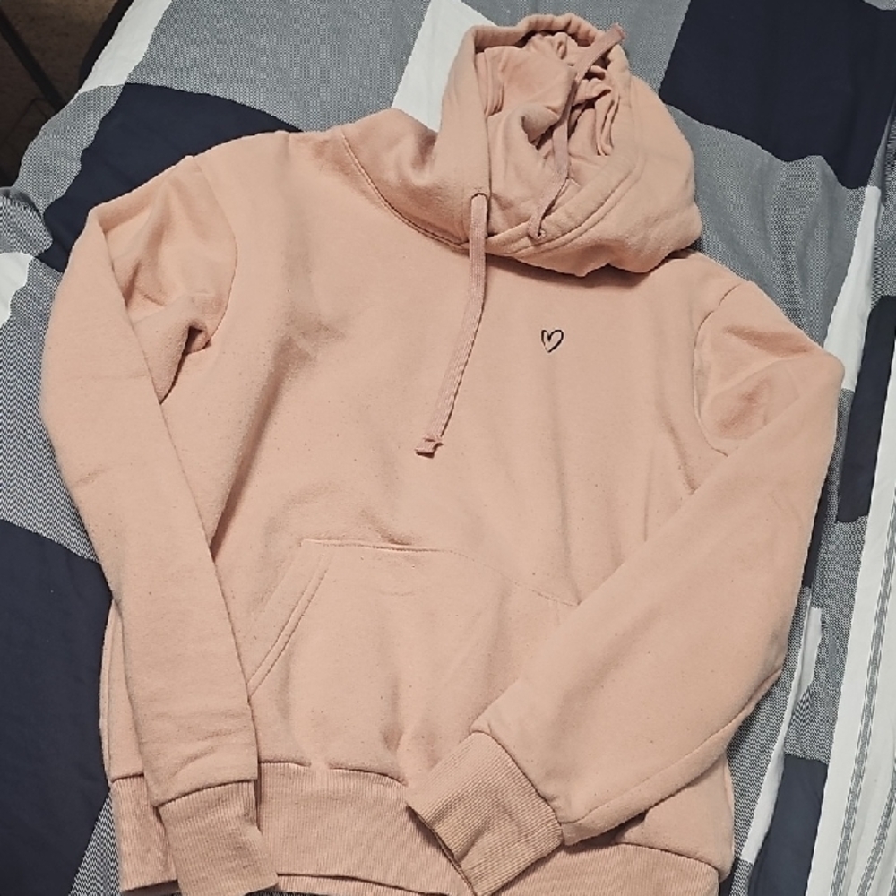 H&M Blush Pink Hoodie with Heart Detail